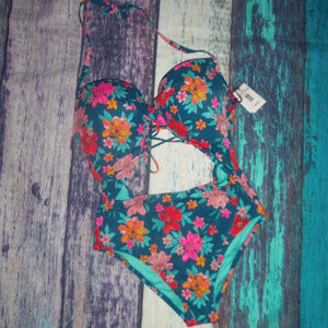 Shade & Shore Floral 1 Piece Bathing Suit